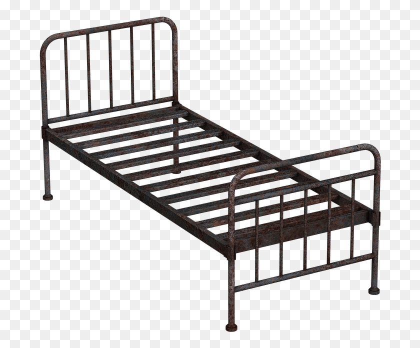 688x636 Old Metal Bed, Furniture, Table, Bench HD PNG Download