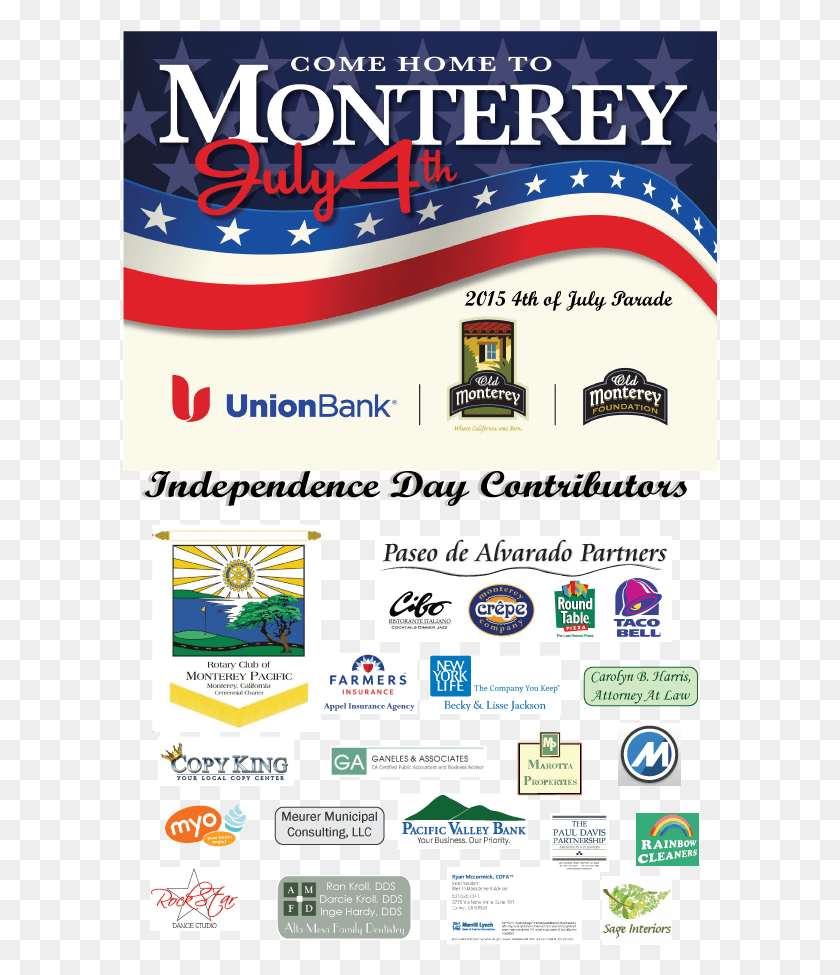 594x915 Old Monterey Bus Asn On Twitter 4th Of July Parade Flyer, Advertisement, Poster, Paper HD PNG Download