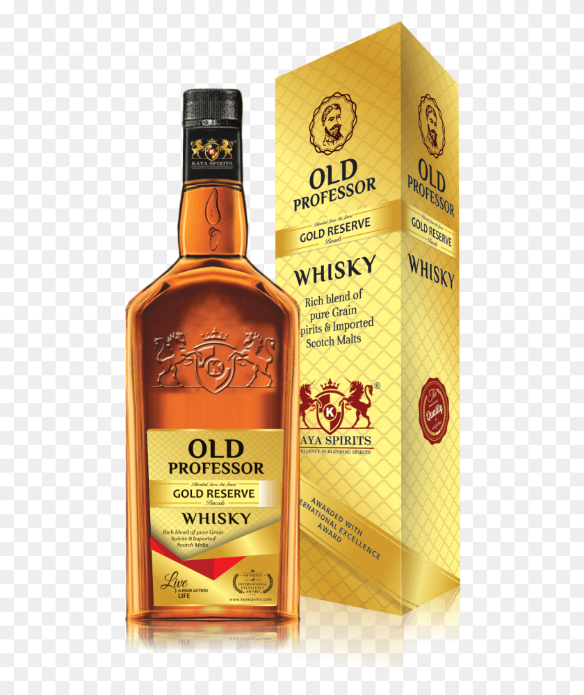 485x940 Old Professor Gold Reserve Whisky Blended Whiskey, Liquor, Alcohol, Beverage HD PNG Download