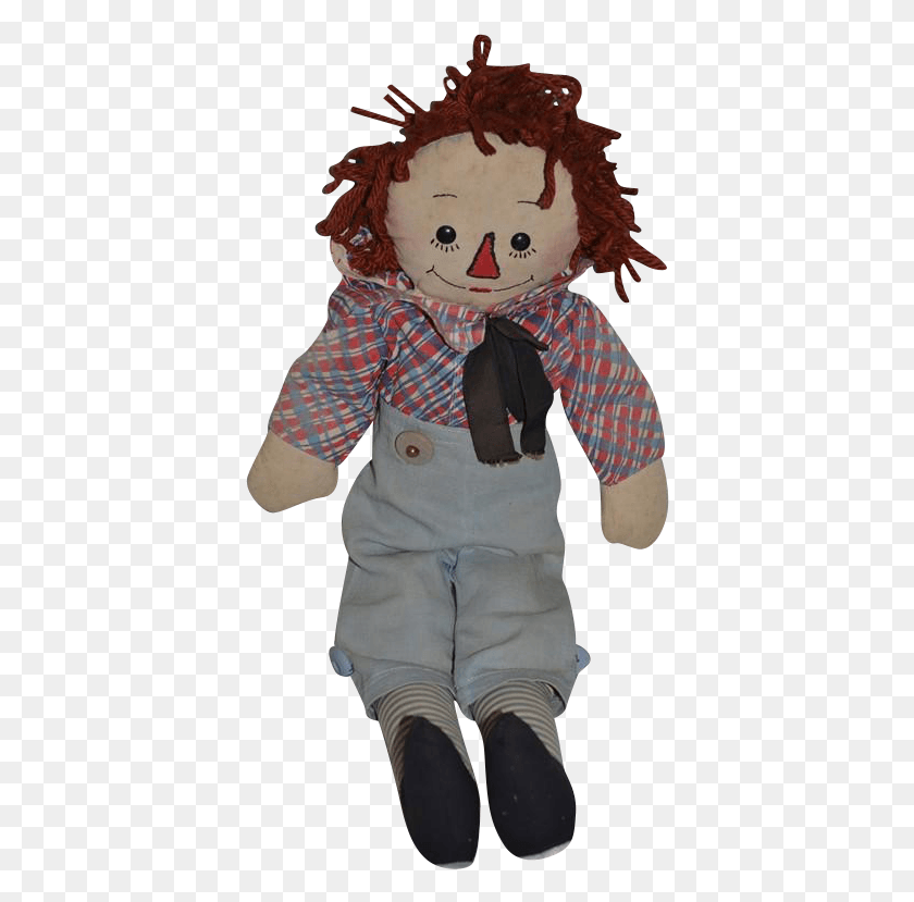 390x769 Old Raggedy Andy Cloth Doll Button Eyes Sweet Rag Doll Old Rag Doll, Toy, Person, Human HD PNG Download