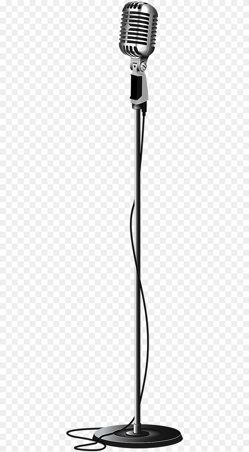 400x1521 Old School Microphone Clipart Old Microphone, Electrical Device PNG