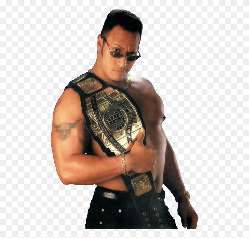 500x743 Old School Wrestling Images Rock Intercontinental Champion, Skin, Person, Human HD PNG Download