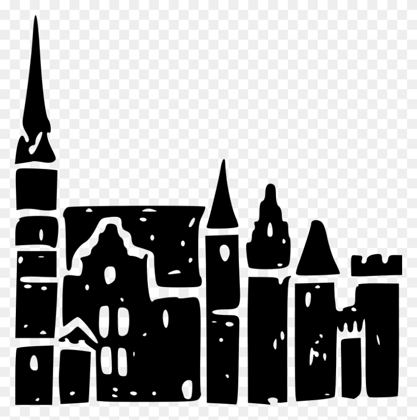 792x800 Old Town Clipart, Gray, World Of Warcraft HD PNG Download