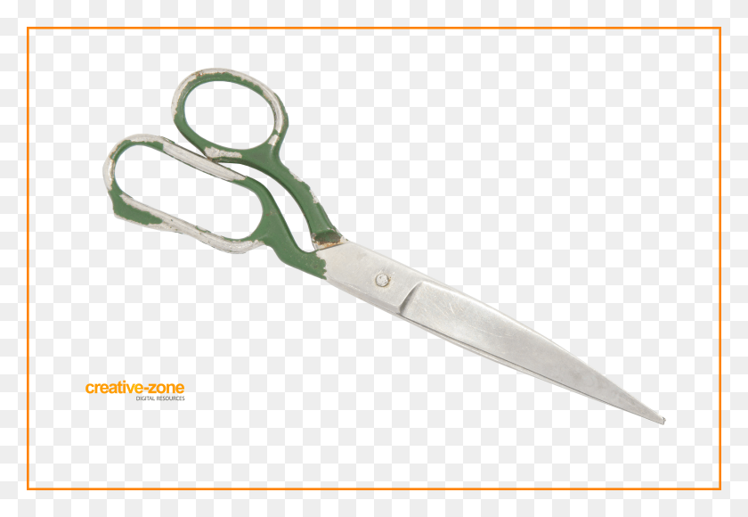6030x4020 Old Used Green Scissors Transparent Scissors, Weapon, Weaponry, Blade HD PNG Download