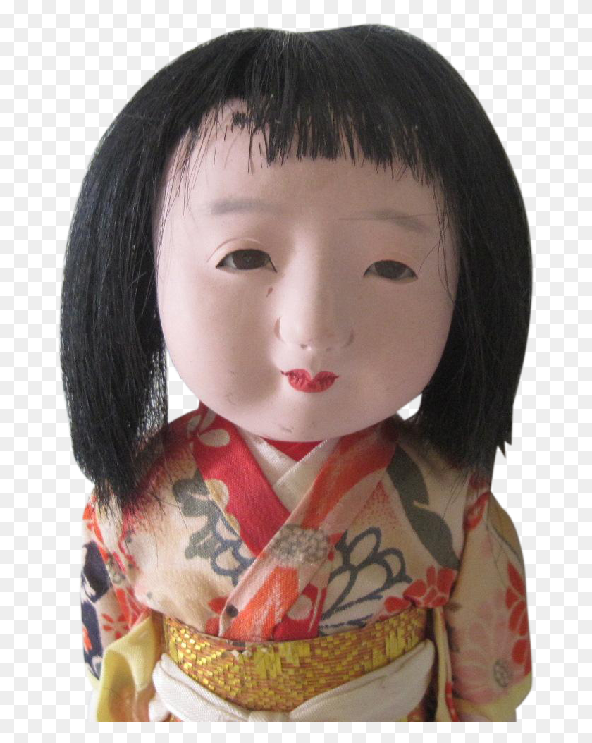 677x994 Old Vintage Japanese Ichimatsu Gofun Geisha Doll C1930 Japanese Dolls, Clothing, Apparel, Toy HD PNG Download