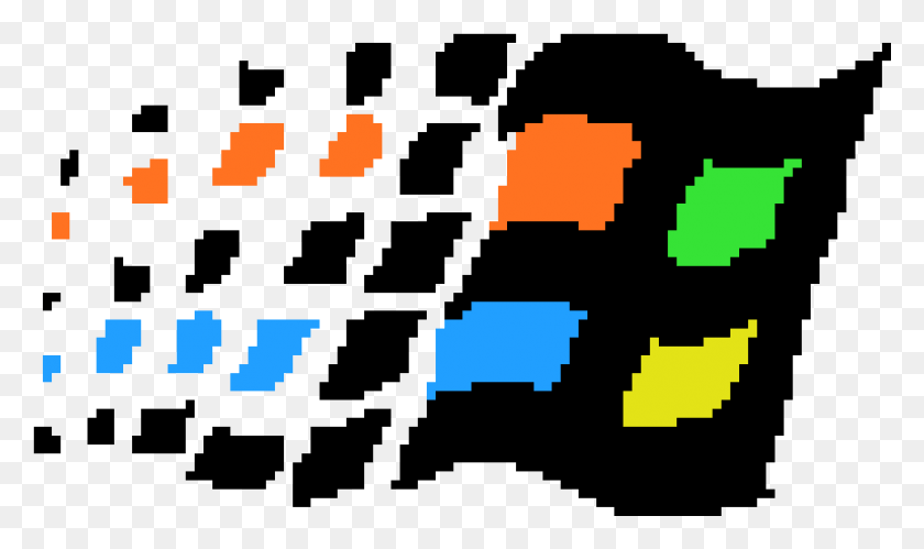 961x541 Old Windows Logo Old Windows Logo, Pac Man, Text HD PNG Download