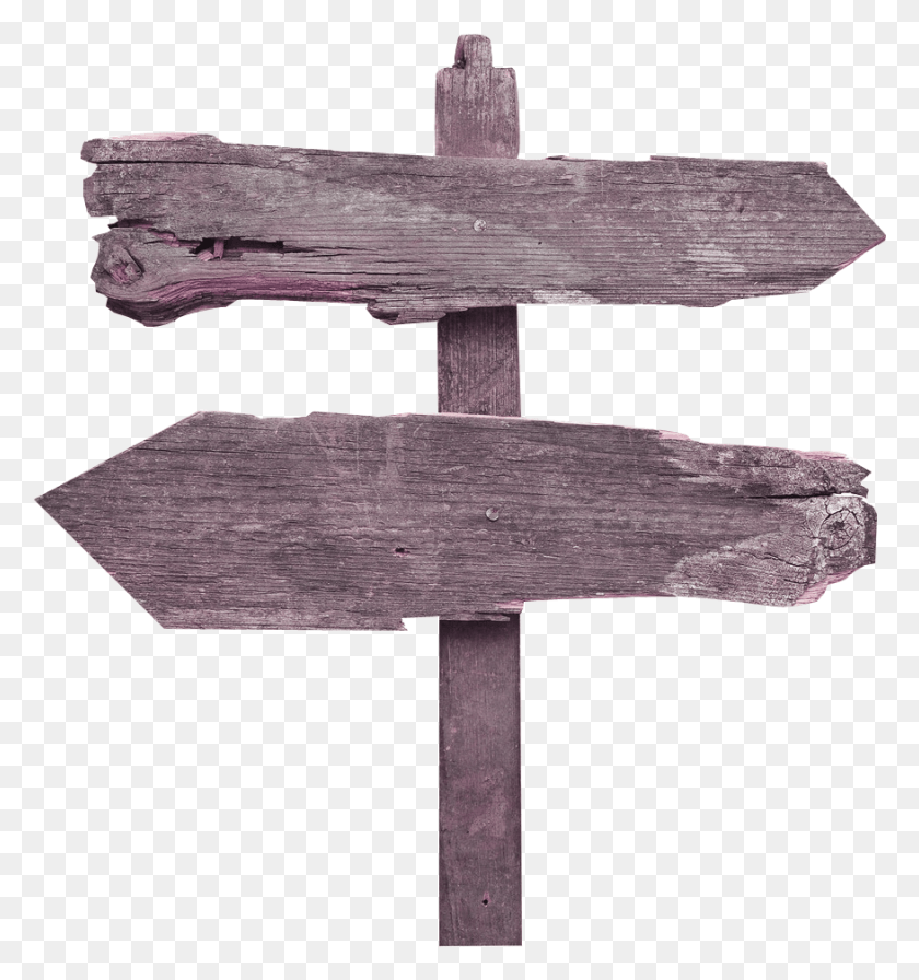 876x939 Old Wood Sign Old Wooden Road Sign, Cross, Symbol, Arrow HD PNG Download
