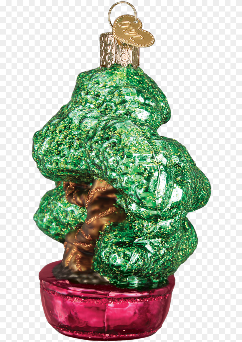 631x1188 Old World Christmas Bonsai Tree Glass Ornament Christmas Ornament, Accessories, Jewelry, Gemstone, Female Transparent PNG