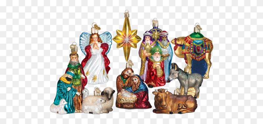 525x338 Old World Christmas Nativity Collection Glass Ornamen Figurine, Person, Human HD PNG Download