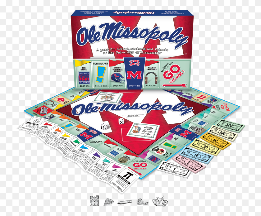 741x633 Ole Miss Opoly University Of Mississippi Monopoly Game Card Game, Gambling HD PNG Download
