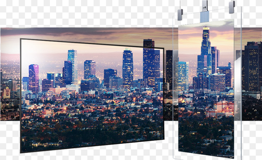Oled On Hanging Glass Cityscape, Architecture, Metropolis, High Rise, Collage Transparent PNG