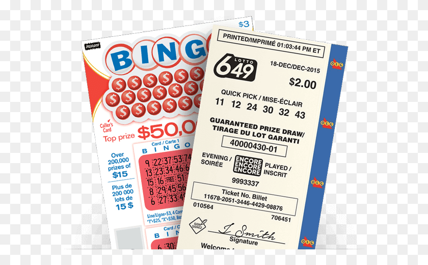 590x460 Descargar Png Olg Bingo And Lotto 649 Boletos De Papel, Texto, Publicidad, Flyer Hd Png