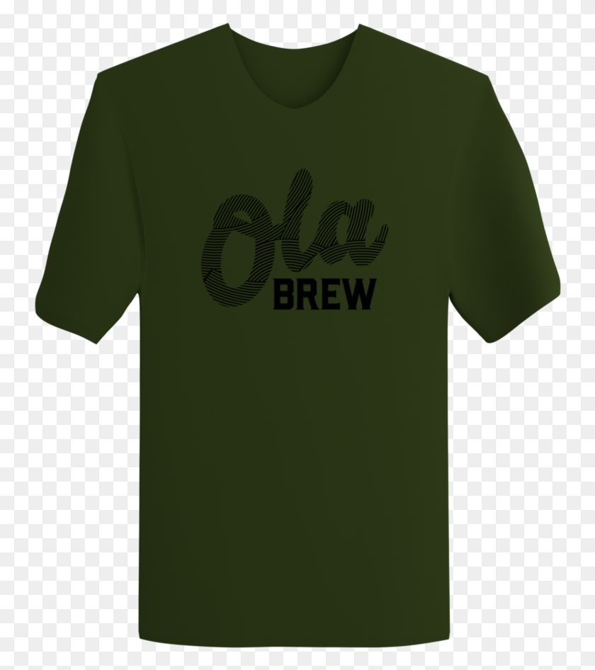 746x886 Olive Stylized Ola Brew Shirt Ola Brew Co, Clothing, Apparel, T-shirt HD PNG Download