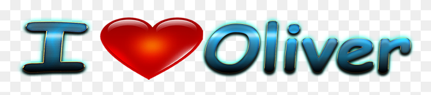 1862x303 Descargar Pngoliver Love Name Heart Design Heart, Frisbee, Toy, Bowl Hd Png
