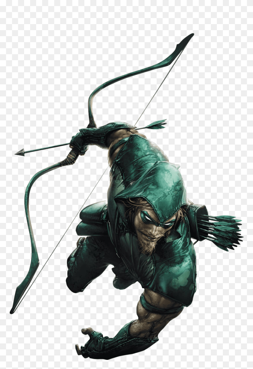 875x1308 Oliver Queen Aka Green Arrowthe Arrow Green Arrow Dc Art, Person, Human, Bow HD PNG Download