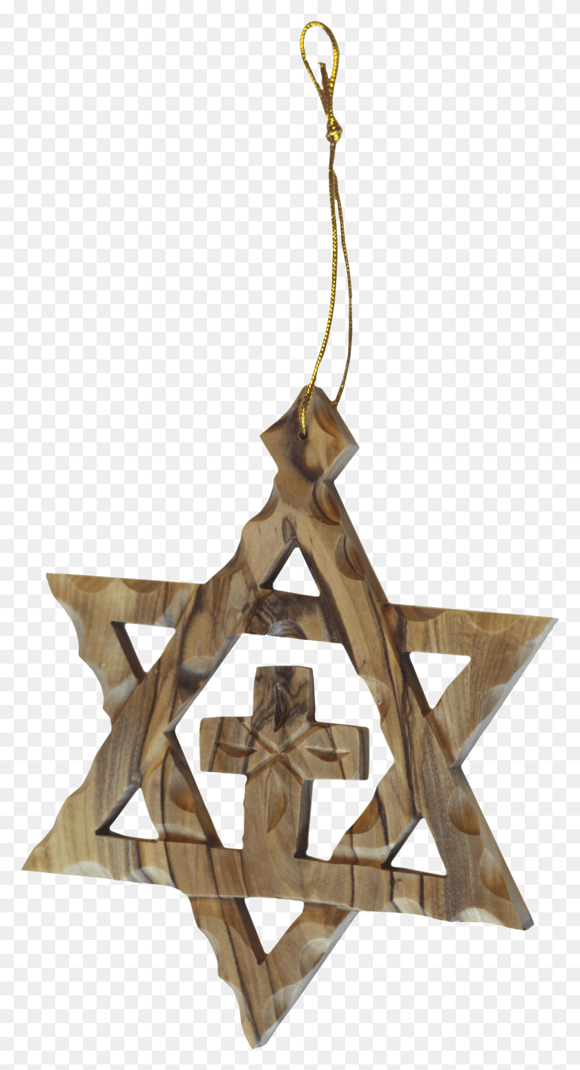 2285x4360 Olivewood Messianic Star Of David Ornament Christmas Ornament HD PNG Download
