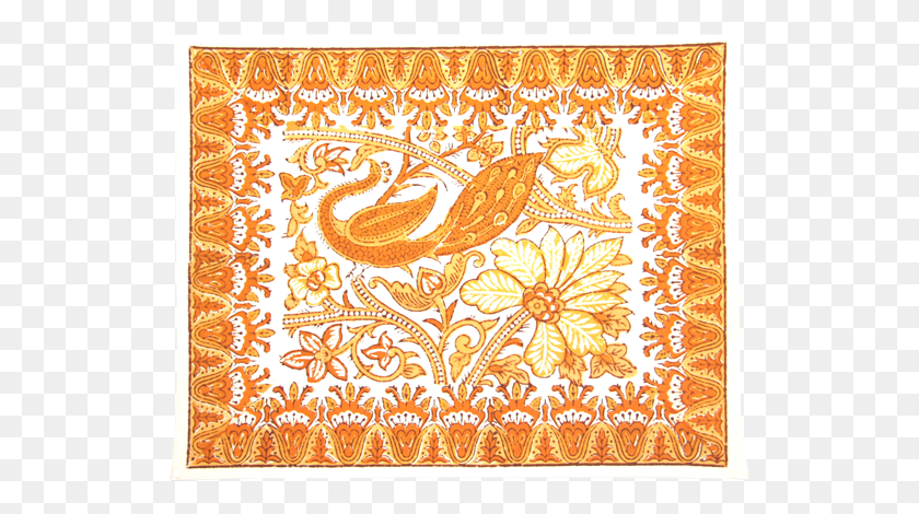 531x410 Oliviamarigoldplacemat Motif, Rug, Pattern, Floral Design HD PNG Download