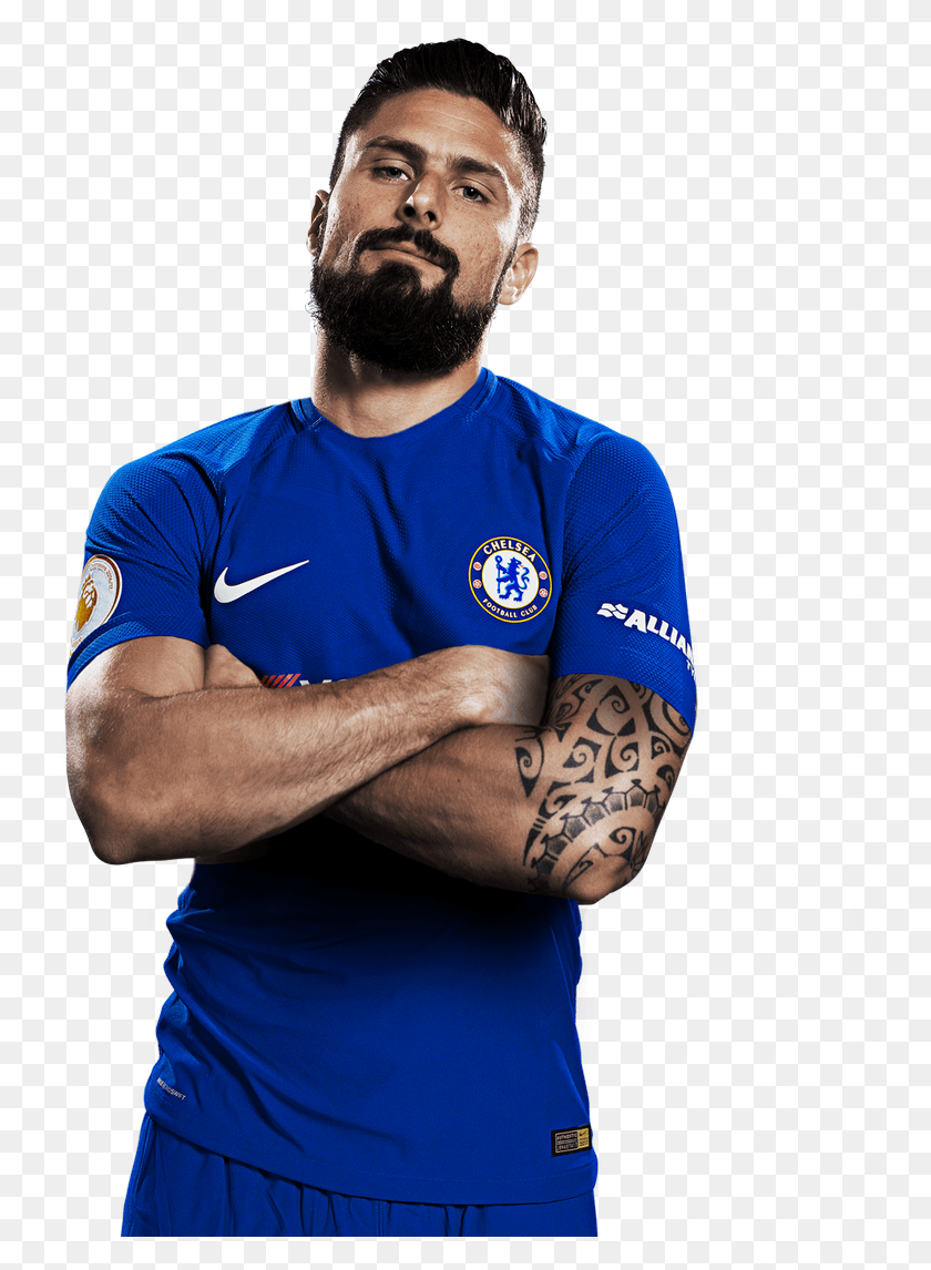730x1086 Olivier Giroud Has Scored His 1st Pl Goal For Chelsea Olivier Giroud Chelsea, Skin, Person, Human HD PNG Download