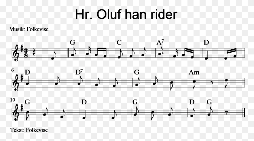 1851x965 Oluf Han Rider Sheet Music, Nature, Outdoors, Night HD PNG Download