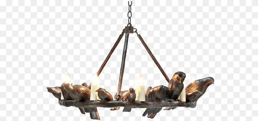 561x395 Oly Flock Chandelier, Lamp, Animal, Bird Transparent PNG