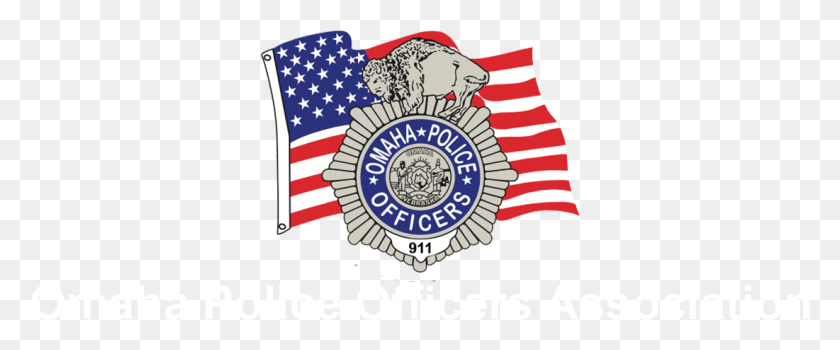 1101x410 Omaha Police Officers Association Logo Emblem, Symbol, Flag, Trademark HD PNG Download