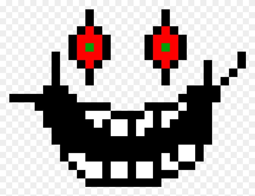 1037x778 Omega Flowey Face 8 Bit Ghost, First Aid, Pac Man, Text HD PNG Download
