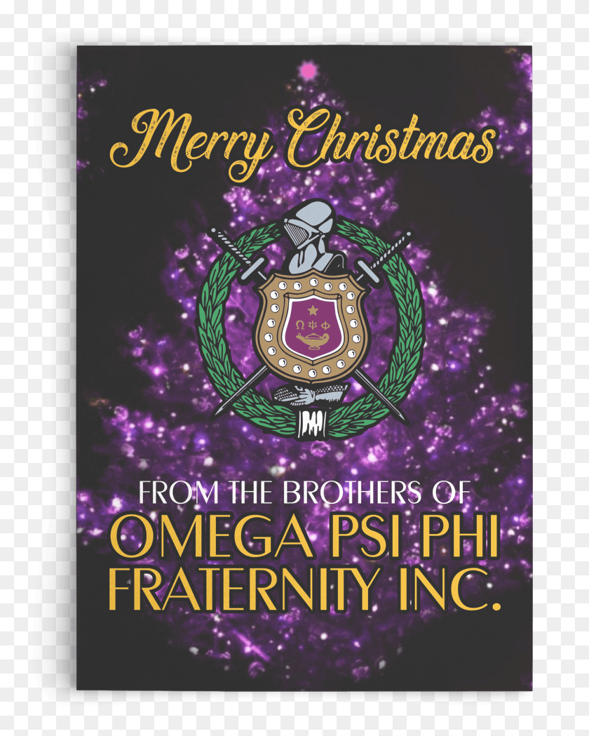 1341x1702 Omega Psi Phi Christmas Card Poster, Advertisement, Purple, Mardi Gras HD PNG Download