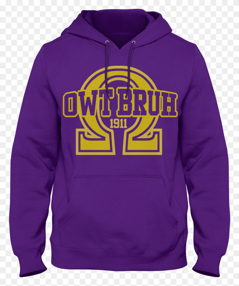 1087x1317 Omega Psi Phi Owt Bruh Hoodie Letters Greek Apparel Shirt Omega Psi Phi Purple And Gold, Clothing, Sweatshirt, Sweater HD PNG Download