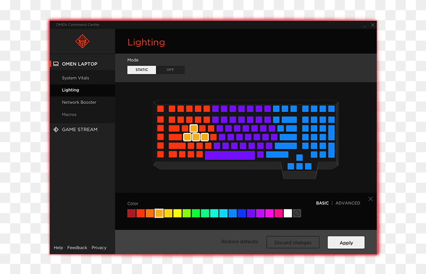 669x480 Omen Command Center Lighting Control Change Omen Keyboard Color, Pac Man, Scoreboard HD PNG Download