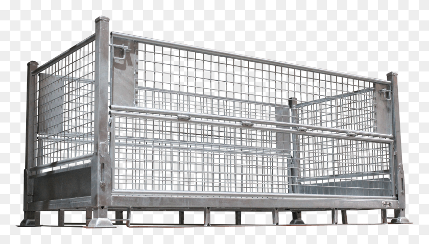 1940x1040 Omni Tuff Shield Collapsible International Pallet Stillage Pallet Stillage Stillage Cage, Railing, Handrail, Banister HD PNG Download