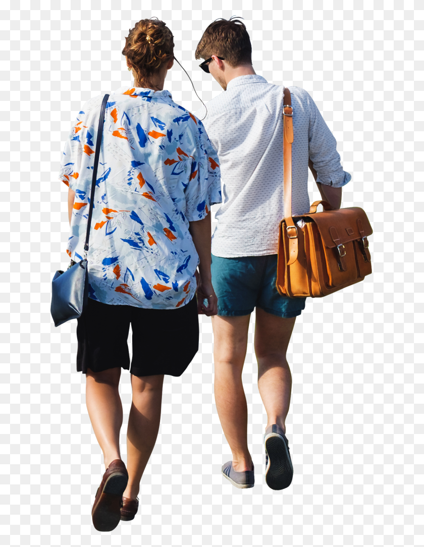 639x1024 On An Island Image Walking People Summer, Shorts, Clothing, Apparel HD PNG Download