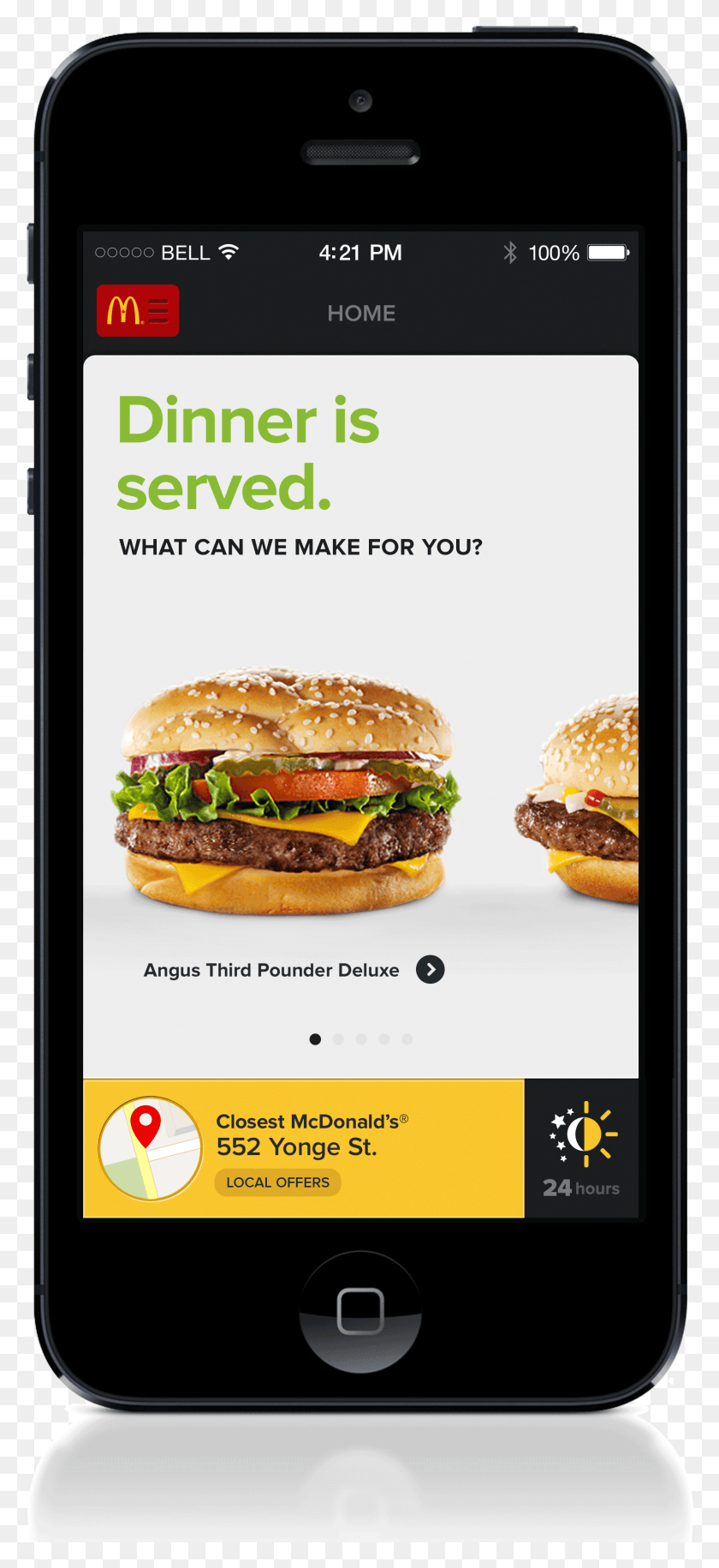 1743x3956 На Android И Ios Поддерживается Онлайн-Приложением Mcdonalds Canada, Burger, Food, Mobile Phone Hd Png Download