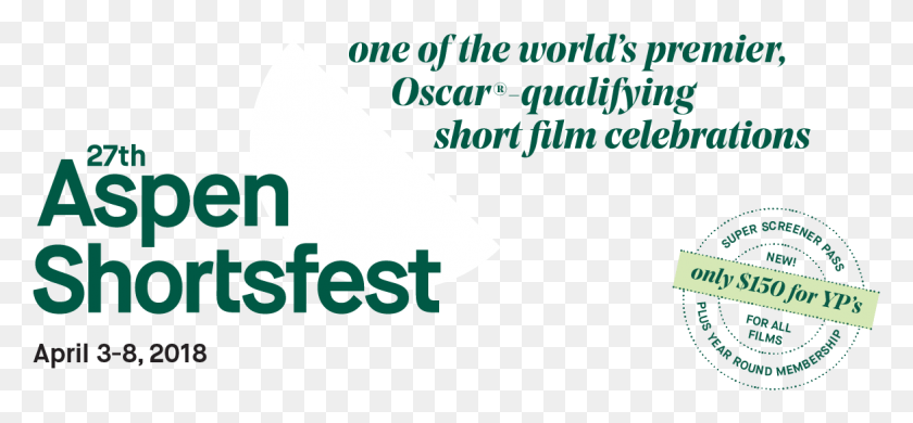 1174x497 El 8 De Abril De 2018, Aspen Film Anunció A Sus Ganadores Del Premio Aspen Shortsfest 2018 Poster, Logo, Symbol, Trademark Hd Png Descargar