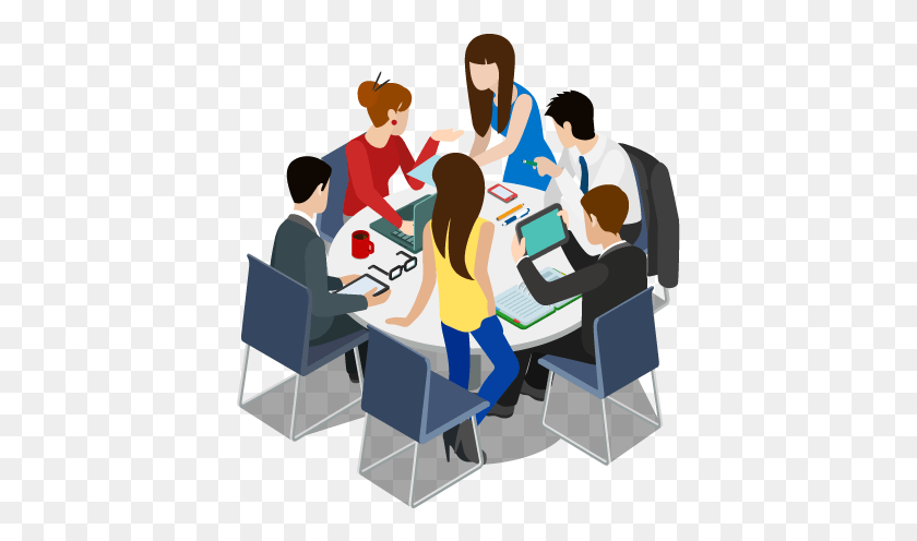 407x436 On Hold Company Office With People, Person, Human, Chair HD PNG Download