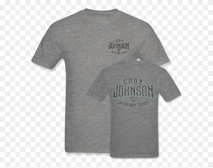 599x603 On My Way To You Heather Grey Tee Cody Johnson On My Way To You T Shirt, Clothing, Apparel, Sleeve HD PNG Download