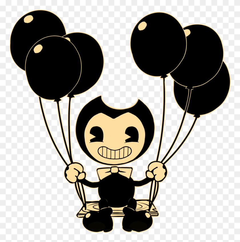 1049x1059 On Twitter Bendy And The Ink Machine Balloons, Rattle, Hot Air Balloon, Aircraft HD PNG Download