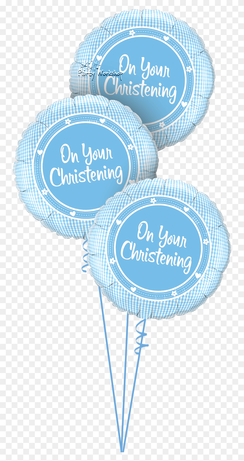 752x1522 On Your Christening Pink Blue Triplets Christening Balloon, Lamp, Paper, Graphics HD PNG Download