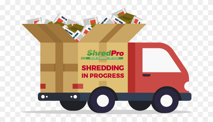 671x420 Once On The Vehicle Industrial Shredders Will Destroy, Van, Transportation, Cardboard HD PNG Download