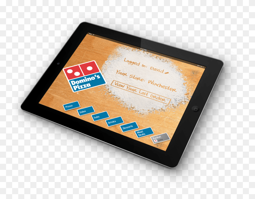 800x612 Once The User Completes Their Order An Order Id And Dominos Pizza, Text, Tablet Computer, Computer Descargar Hd Png