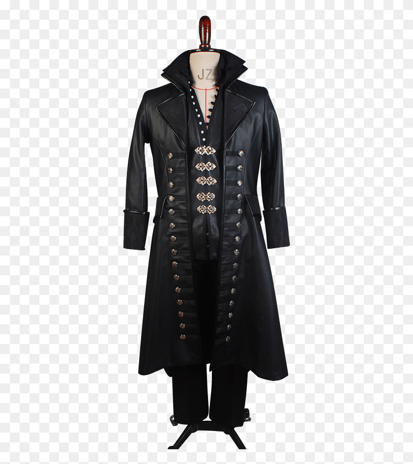 341x884 Once Upon A Time Captain Hook Pirate Cosplay Pirate Cosplay Costume, Clothing, Apparel, Overcoat HD PNG Download