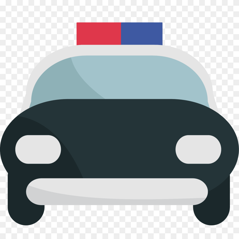 1920x1920 Oncoming Police Car Emoji Clipart, Vehicle, Transportation, Police Car, Lawn Sticker PNG
