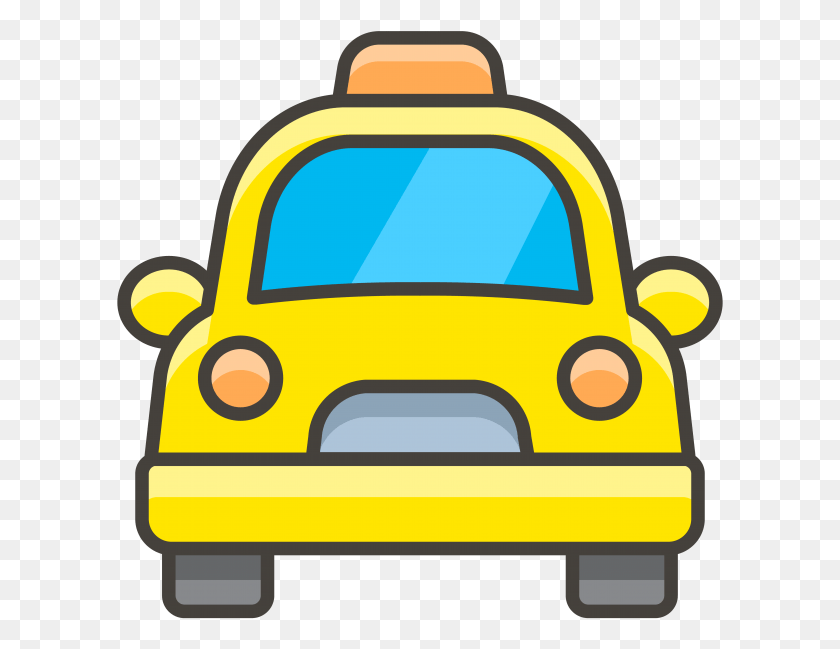 607x589 Oncoming Taxi Emoji Icon, Car, Vehicle, Transportation HD PNG Download