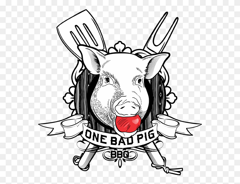 575x585 One Bad Pig Bbq That39s One Bad Bad Pig Logo, Mammal, Animal, Antelope HD PNG Download