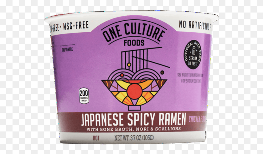 561x432 One Culture Foods Japanese Spicy Ramen Packaging And Labeling, Label, Text, Paper HD PNG Download