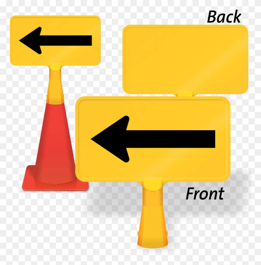 785x798 One Direction Left Arrow Coneboss Sign Please Do Not Drive On Grass, Symbol HD PNG Download