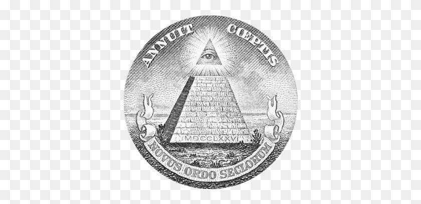348x348 One Dollar Bill Eye And Pyramid Great Seal Of The United States Money, Coin, Rug, Nickel HD PNG Download