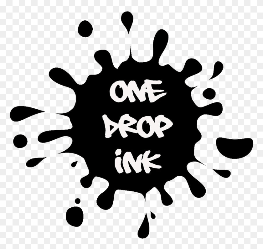 841x793 One Drop Ink, Text, Face, Stencil HD PNG Download