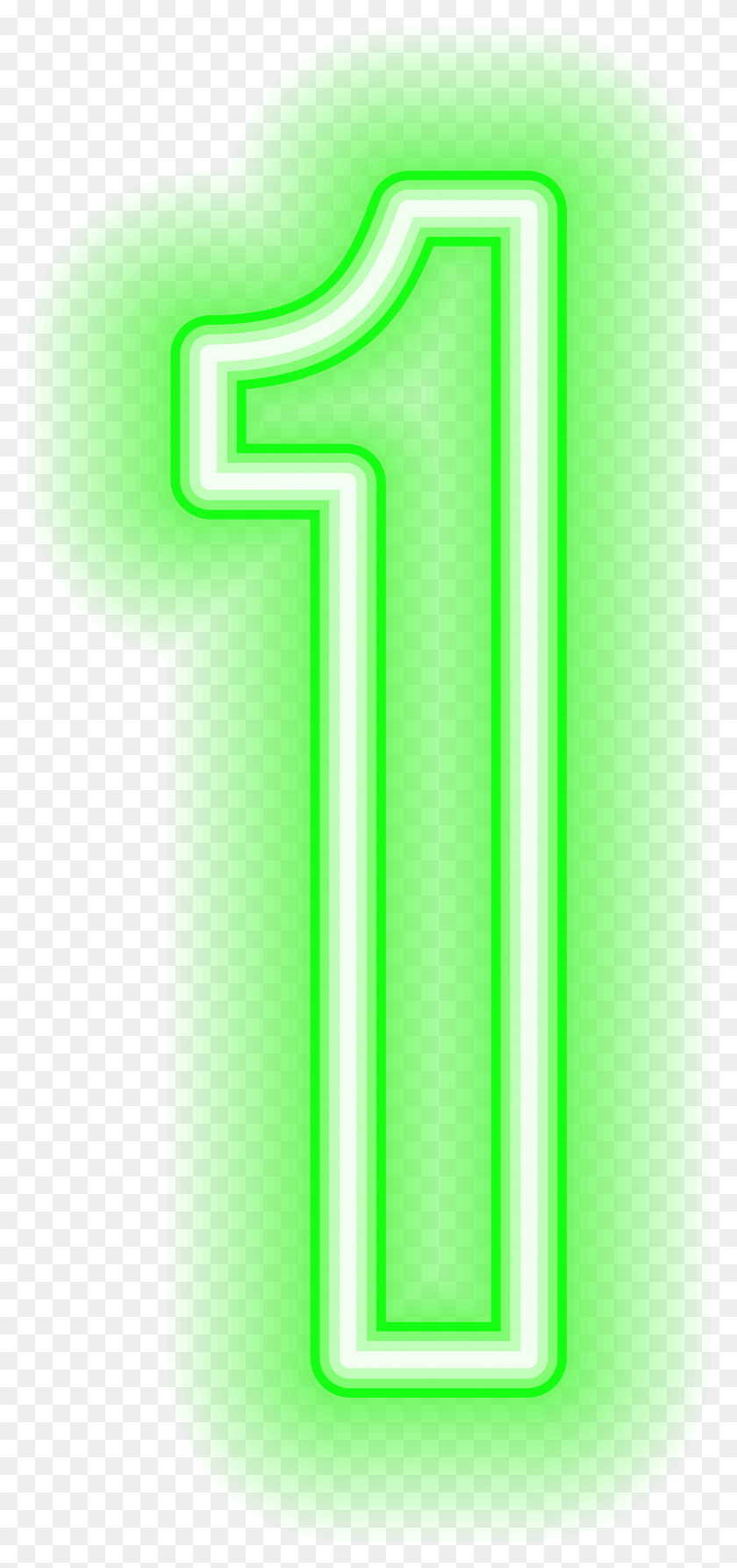 2669x5907 One Green Neon Clipart Neon, Text, Alphabet, Number HD PNG Download