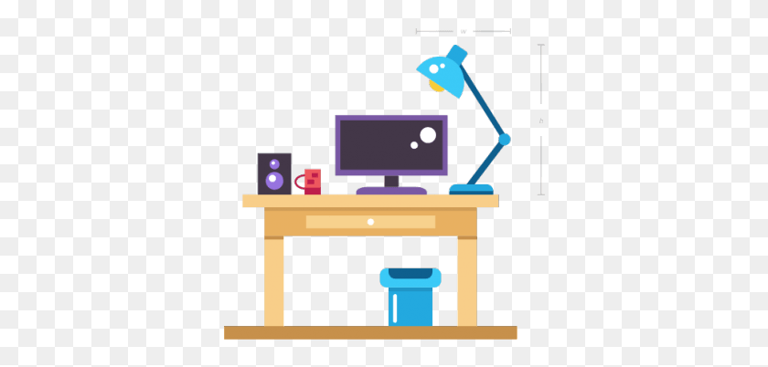 352x342 One Low Rate Furniture Animation, Computer, Electronics, Table HD PNG Download