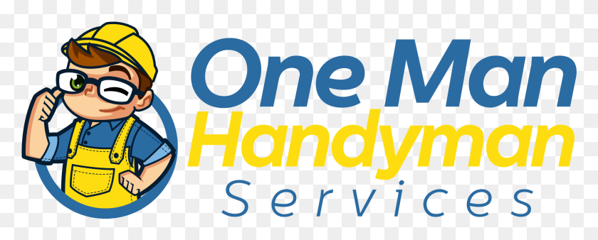 2324x830 One Man Handyman Services Cartoon, Text, Alphabet, Word HD PNG Download